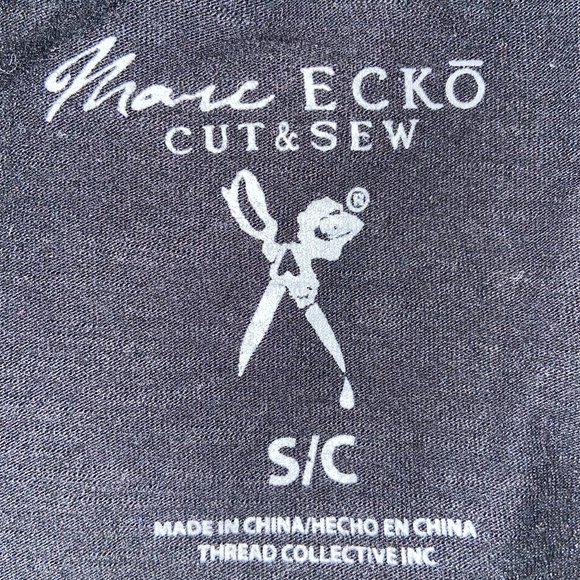 Marc Ecko Men's Black/Gray/White Short Sleeve and Henley Shirt. Size: Small - Picture 5 of 10